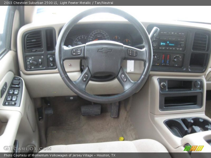 Light Pewter Metallic / Tan/Neutral 2003 Chevrolet Suburban 2500 LS