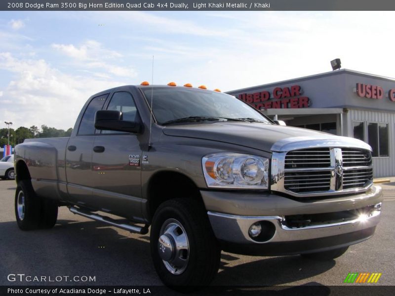 Light Khaki Metallic / Khaki 2008 Dodge Ram 3500 Big Horn Edition Quad Cab 4x4 Dually