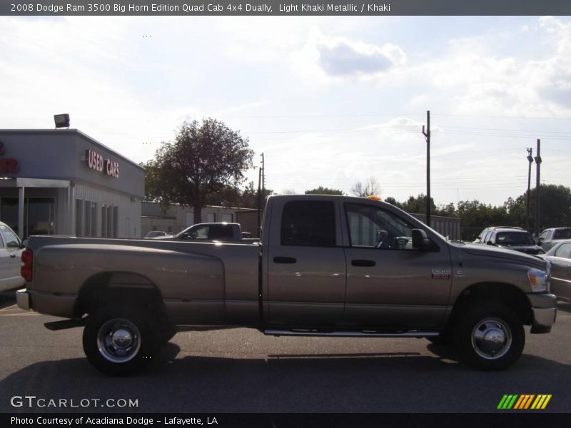 Light Khaki Metallic / Khaki 2008 Dodge Ram 3500 Big Horn Edition Quad Cab 4x4 Dually