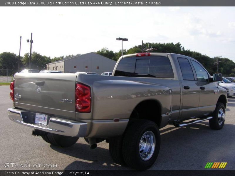 Light Khaki Metallic / Khaki 2008 Dodge Ram 3500 Big Horn Edition Quad Cab 4x4 Dually