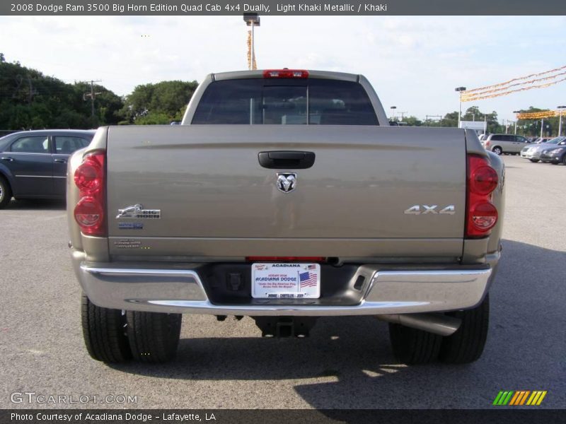 Light Khaki Metallic / Khaki 2008 Dodge Ram 3500 Big Horn Edition Quad Cab 4x4 Dually