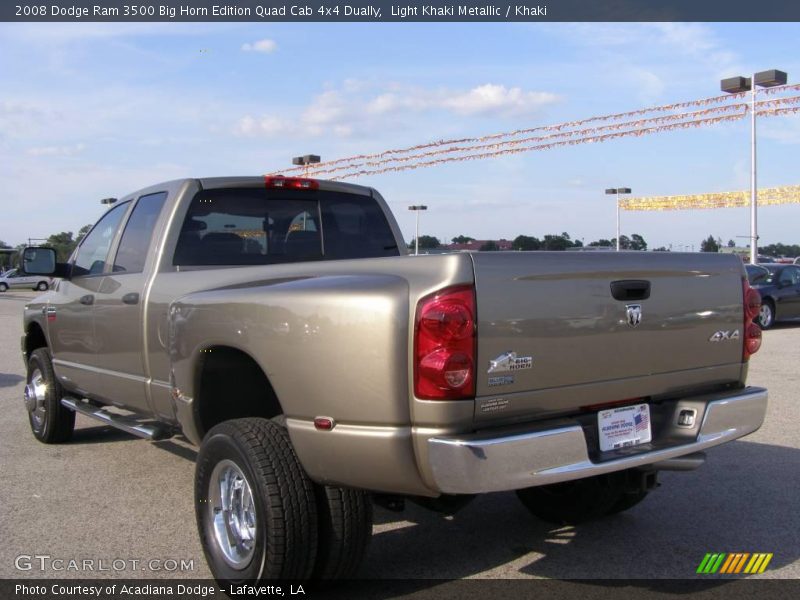 Light Khaki Metallic / Khaki 2008 Dodge Ram 3500 Big Horn Edition Quad Cab 4x4 Dually