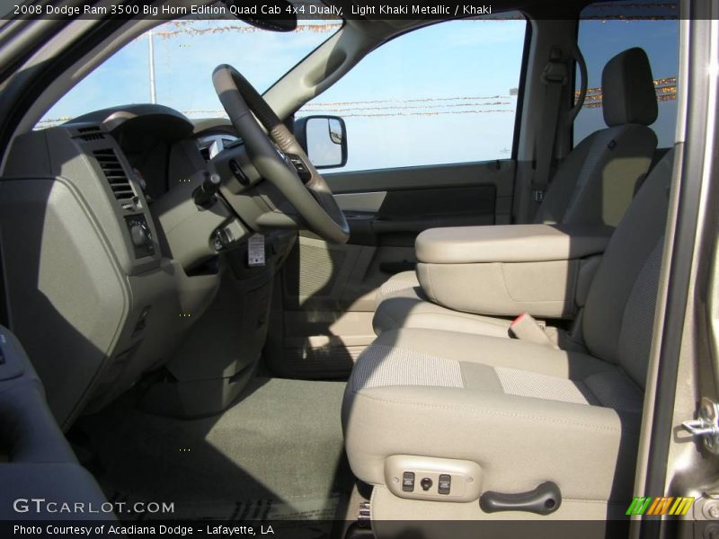 Light Khaki Metallic / Khaki 2008 Dodge Ram 3500 Big Horn Edition Quad Cab 4x4 Dually