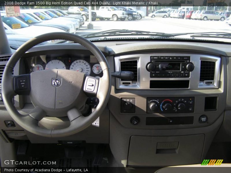 Light Khaki Metallic / Khaki 2008 Dodge Ram 3500 Big Horn Edition Quad Cab 4x4 Dually