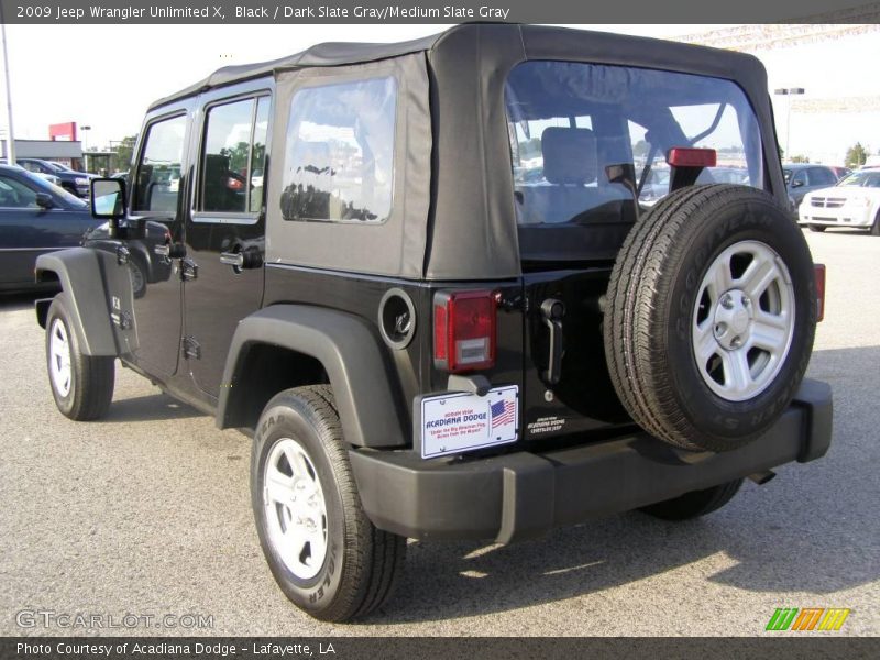 Black / Dark Slate Gray/Medium Slate Gray 2009 Jeep Wrangler Unlimited X