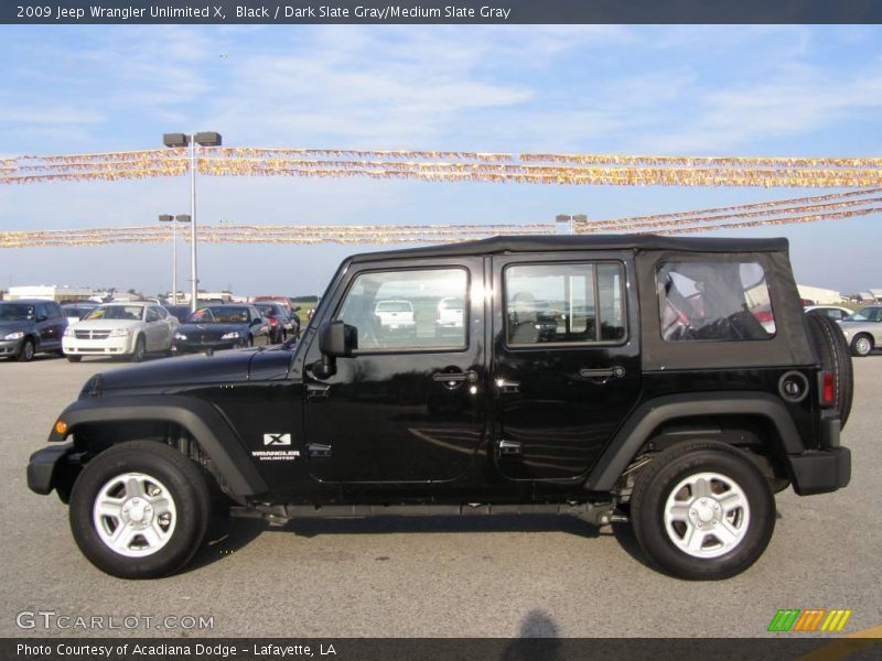 Black / Dark Slate Gray/Medium Slate Gray 2009 Jeep Wrangler Unlimited X