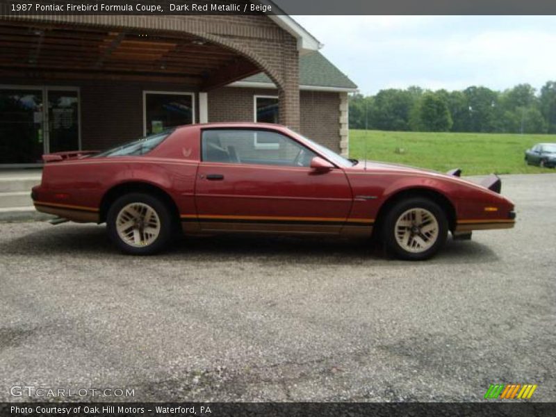 Dark Red Metallic / Beige 1987 Pontiac Firebird Formula Coupe