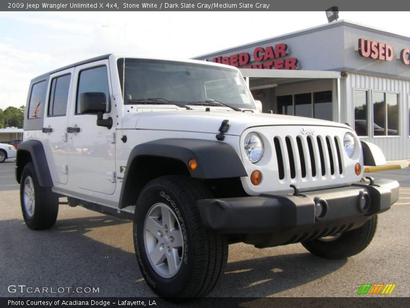 Stone White / Dark Slate Gray/Medium Slate Gray 2009 Jeep Wrangler Unlimited X 4x4