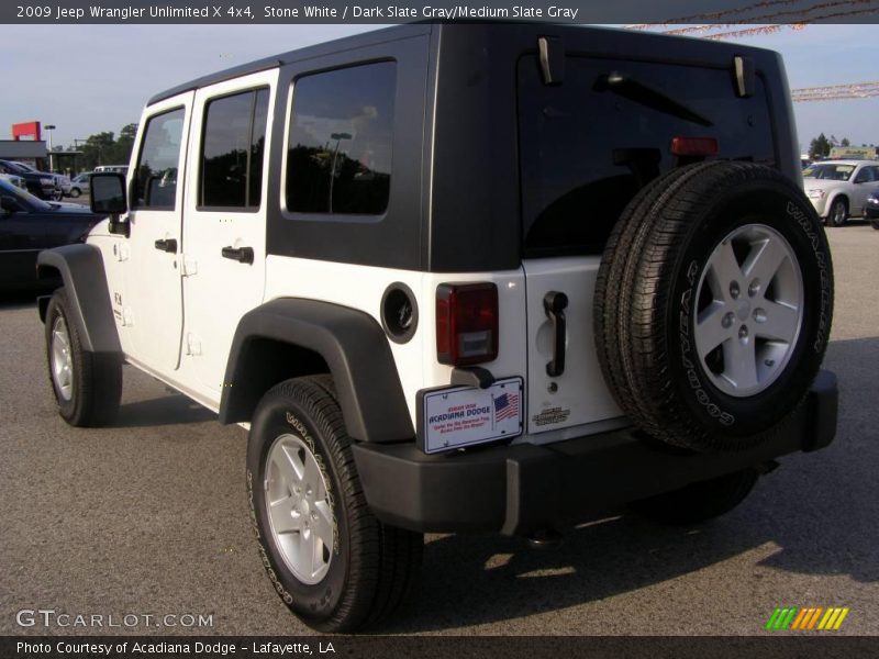 Stone White / Dark Slate Gray/Medium Slate Gray 2009 Jeep Wrangler Unlimited X 4x4
