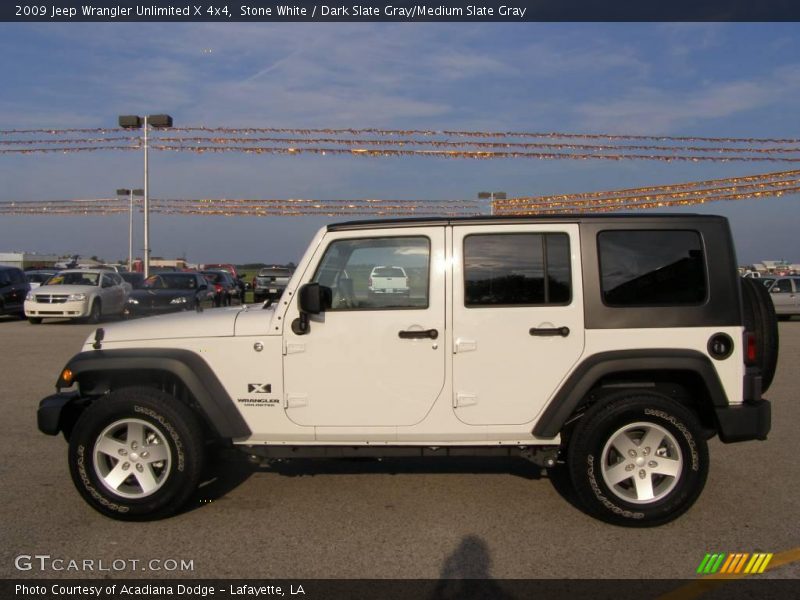Stone White / Dark Slate Gray/Medium Slate Gray 2009 Jeep Wrangler Unlimited X 4x4