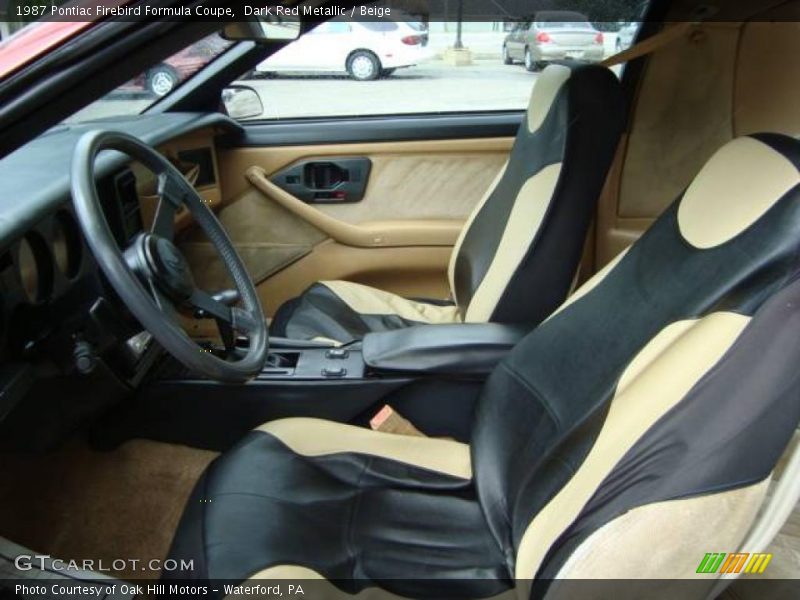 Dark Red Metallic / Beige 1987 Pontiac Firebird Formula Coupe
