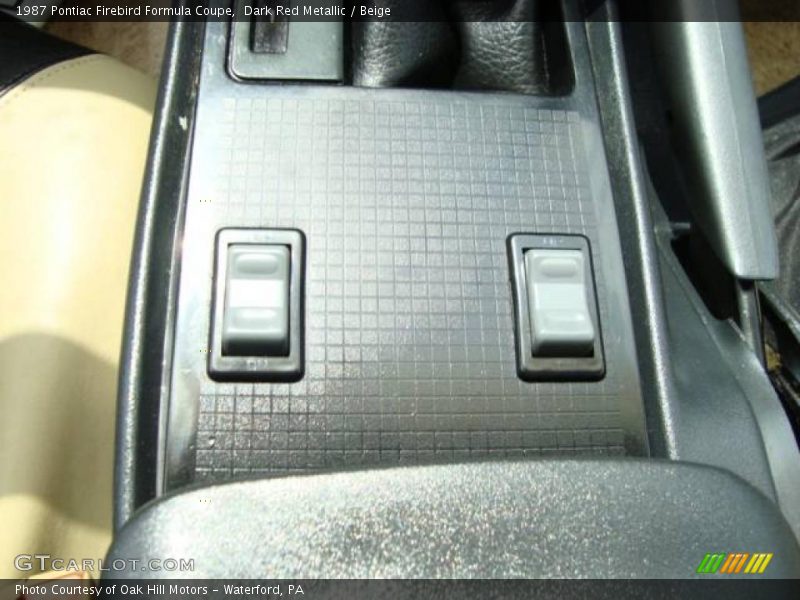 Dark Red Metallic / Beige 1987 Pontiac Firebird Formula Coupe