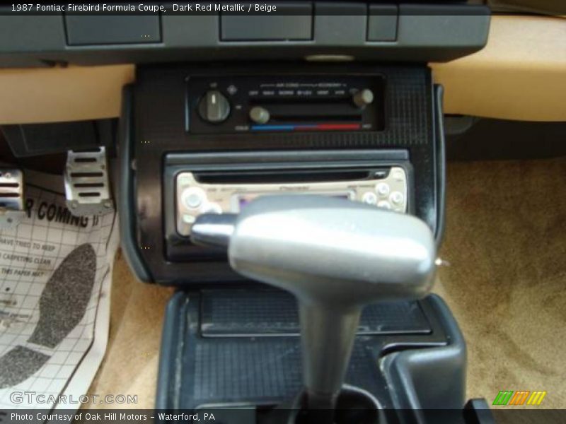 Dark Red Metallic / Beige 1987 Pontiac Firebird Formula Coupe