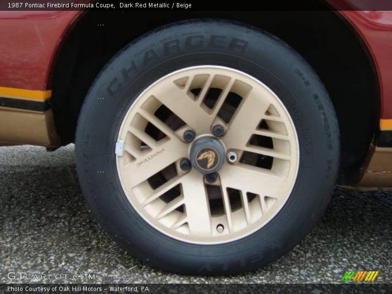 Dark Red Metallic / Beige 1987 Pontiac Firebird Formula Coupe
