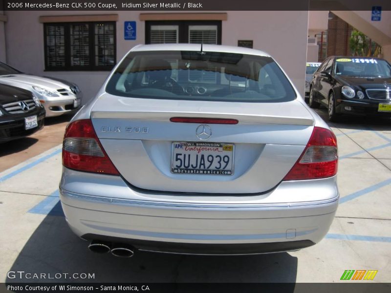 Iridium Silver Metallic / Black 2006 Mercedes-Benz CLK 500 Coupe