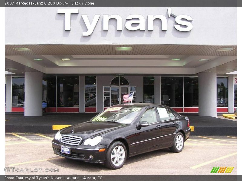 Black / Stone 2007 Mercedes-Benz C 280 Luxury