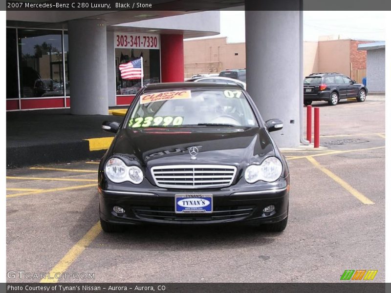Black / Stone 2007 Mercedes-Benz C 280 Luxury