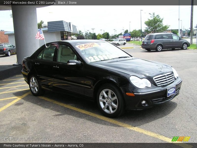Black / Stone 2007 Mercedes-Benz C 280 Luxury
