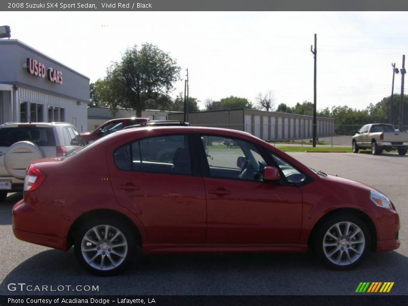 Vivid Red / Black 2008 Suzuki SX4 Sport Sedan