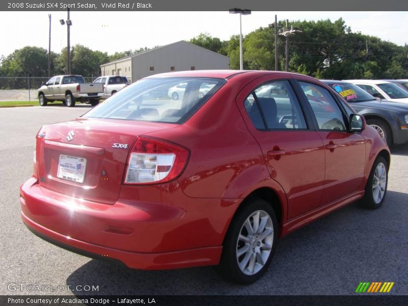 Vivid Red / Black 2008 Suzuki SX4 Sport Sedan