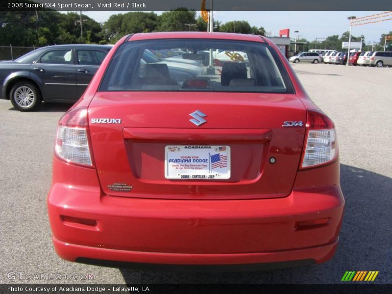 Vivid Red / Black 2008 Suzuki SX4 Sport Sedan