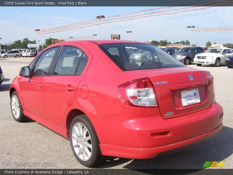 Vivid Red / Black 2008 Suzuki SX4 Sport Sedan