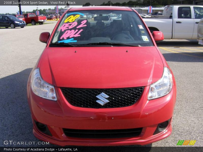 Vivid Red / Black 2008 Suzuki SX4 Sport Sedan