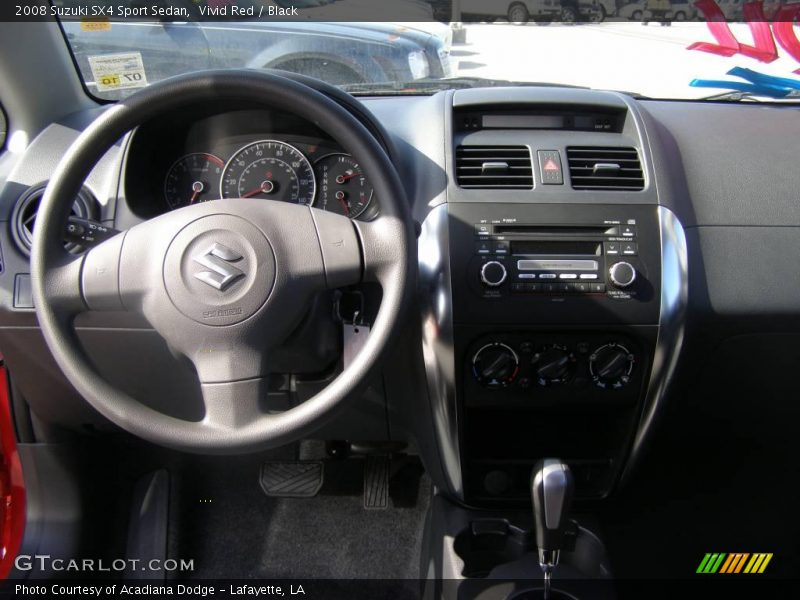 Vivid Red / Black 2008 Suzuki SX4 Sport Sedan