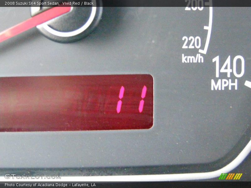 Vivid Red / Black 2008 Suzuki SX4 Sport Sedan