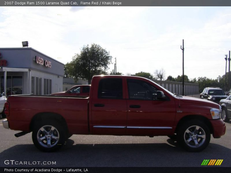 Flame Red / Khaki Beige 2007 Dodge Ram 1500 Laramie Quad Cab