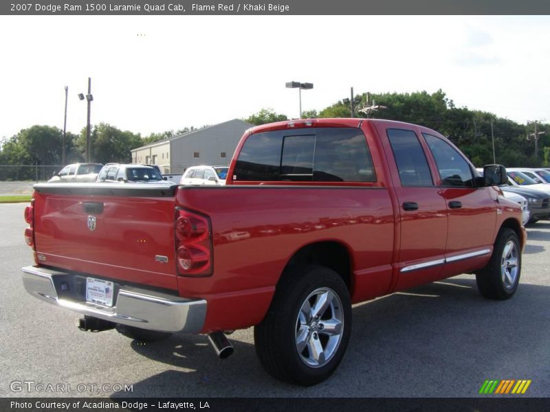 Flame Red / Khaki Beige 2007 Dodge Ram 1500 Laramie Quad Cab