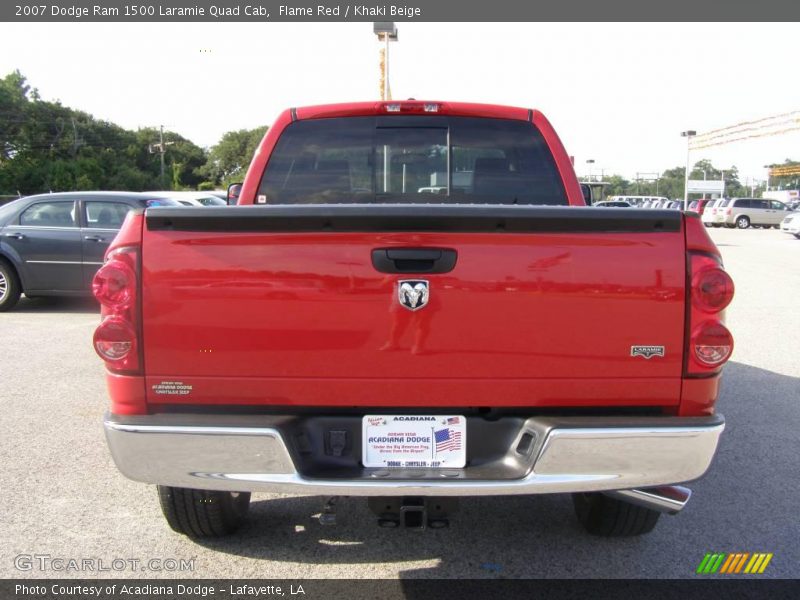 Flame Red / Khaki Beige 2007 Dodge Ram 1500 Laramie Quad Cab