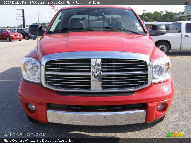 Flame Red / Khaki Beige 2007 Dodge Ram 1500 Laramie Quad Cab