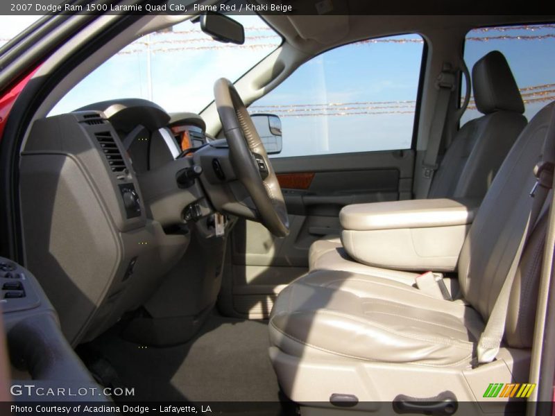 Flame Red / Khaki Beige 2007 Dodge Ram 1500 Laramie Quad Cab