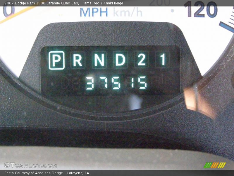 Flame Red / Khaki Beige 2007 Dodge Ram 1500 Laramie Quad Cab