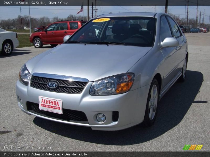 Silver / Gray 2007 Kia Spectra SX Sedan