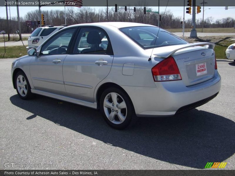 Silver / Gray 2007 Kia Spectra SX Sedan