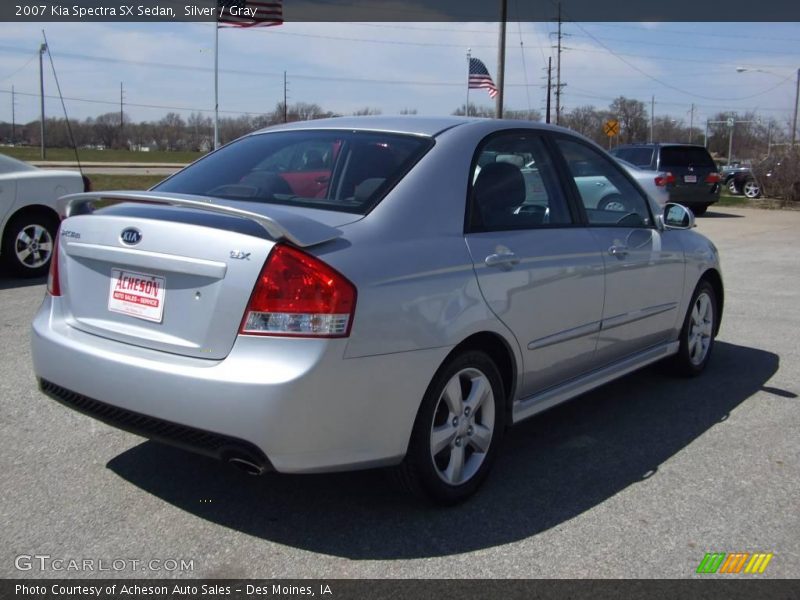 Silver / Gray 2007 Kia Spectra SX Sedan