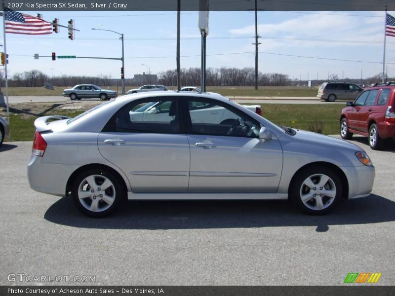 Silver / Gray 2007 Kia Spectra SX Sedan