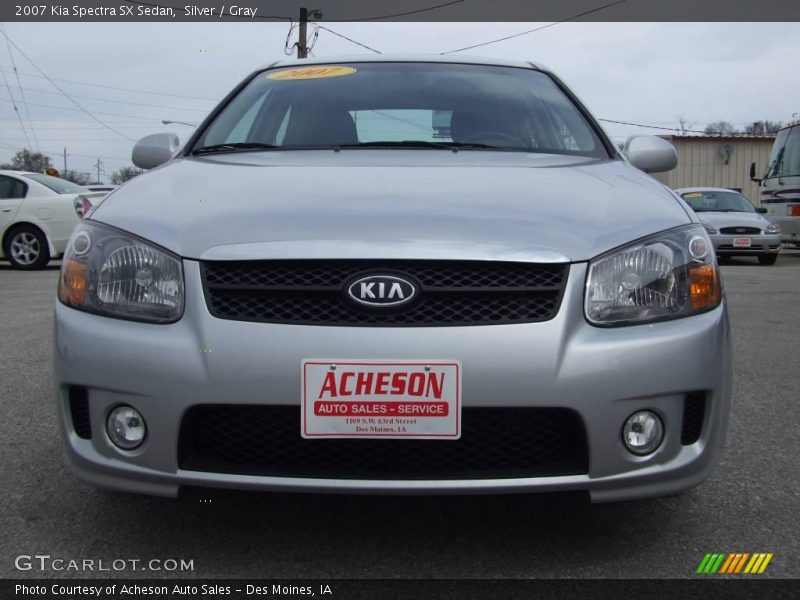 Silver / Gray 2007 Kia Spectra SX Sedan