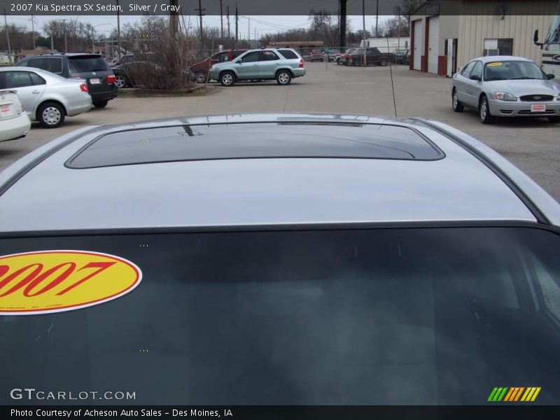 Silver / Gray 2007 Kia Spectra SX Sedan