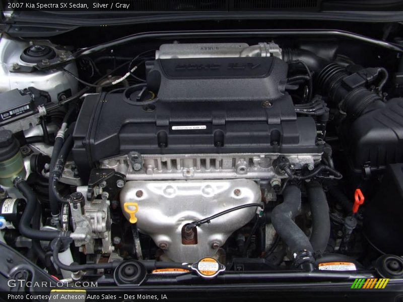 Silver / Gray 2007 Kia Spectra SX Sedan
