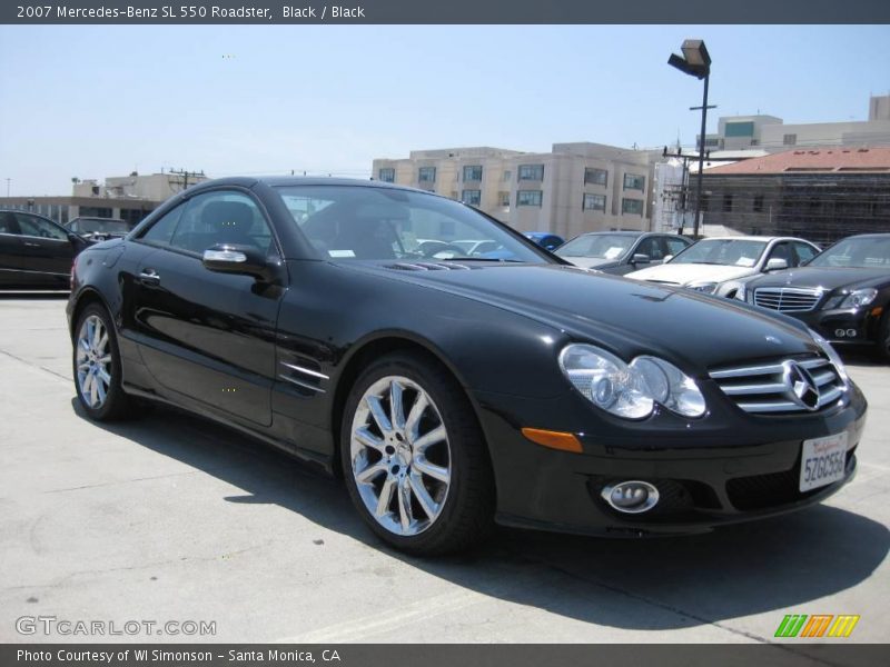 Black / Black 2007 Mercedes-Benz SL 550 Roadster