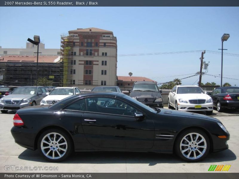 Black / Black 2007 Mercedes-Benz SL 550 Roadster