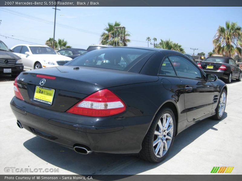 Black / Black 2007 Mercedes-Benz SL 550 Roadster