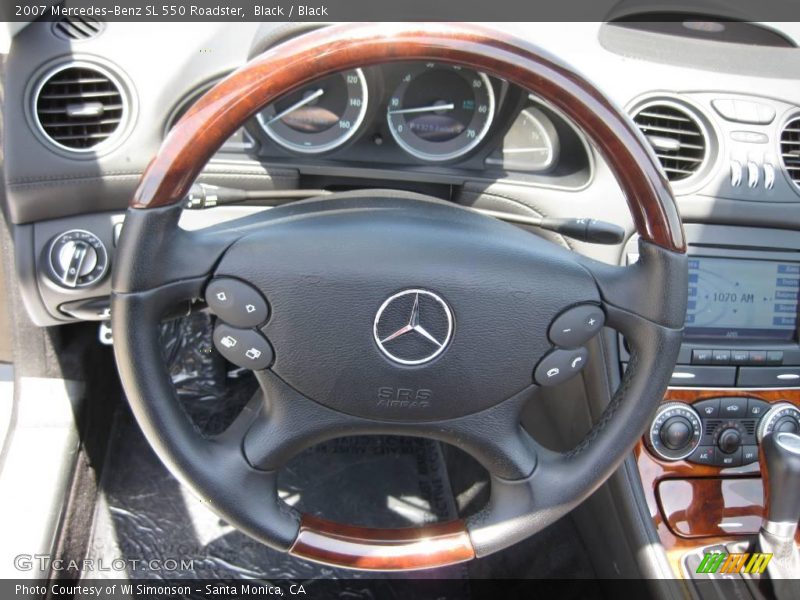 Black / Black 2007 Mercedes-Benz SL 550 Roadster