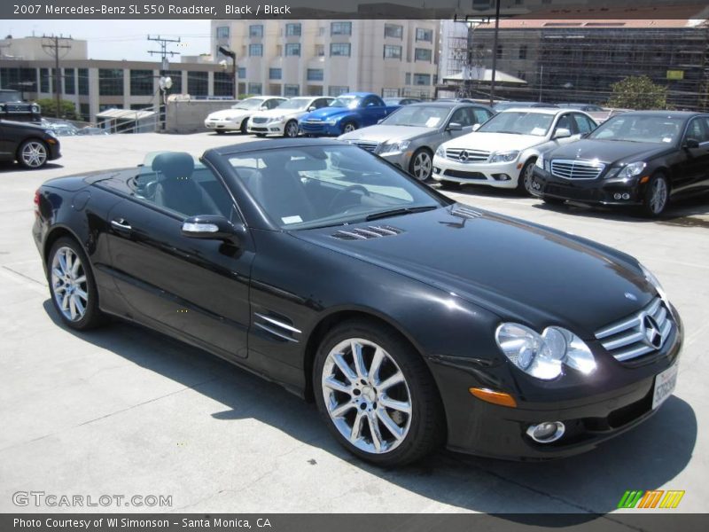 Black / Black 2007 Mercedes-Benz SL 550 Roadster
