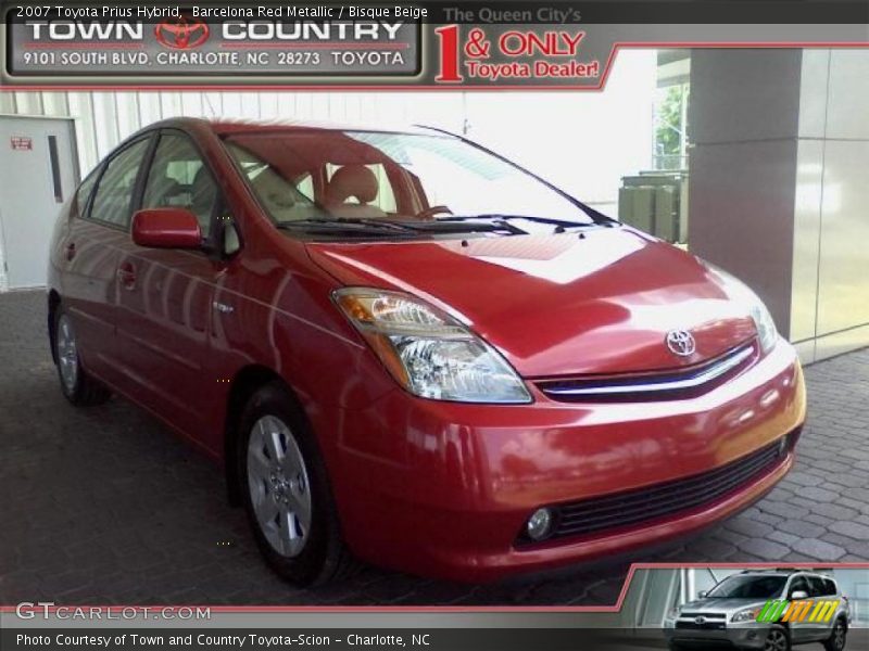Barcelona Red Metallic / Bisque Beige 2007 Toyota Prius Hybrid