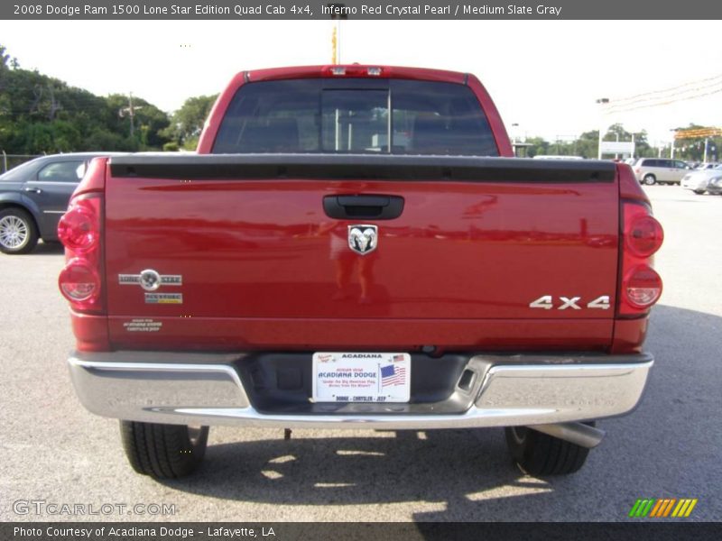 Inferno Red Crystal Pearl / Medium Slate Gray 2008 Dodge Ram 1500 Lone Star Edition Quad Cab 4x4