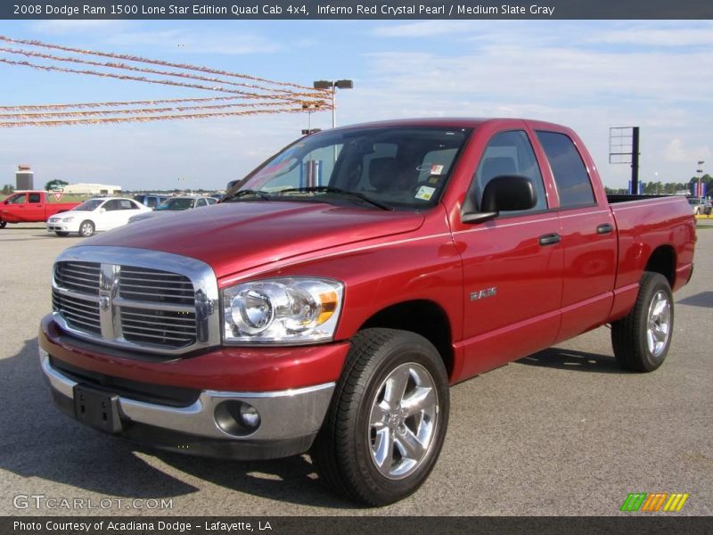 Inferno Red Crystal Pearl / Medium Slate Gray 2008 Dodge Ram 1500 Lone Star Edition Quad Cab 4x4